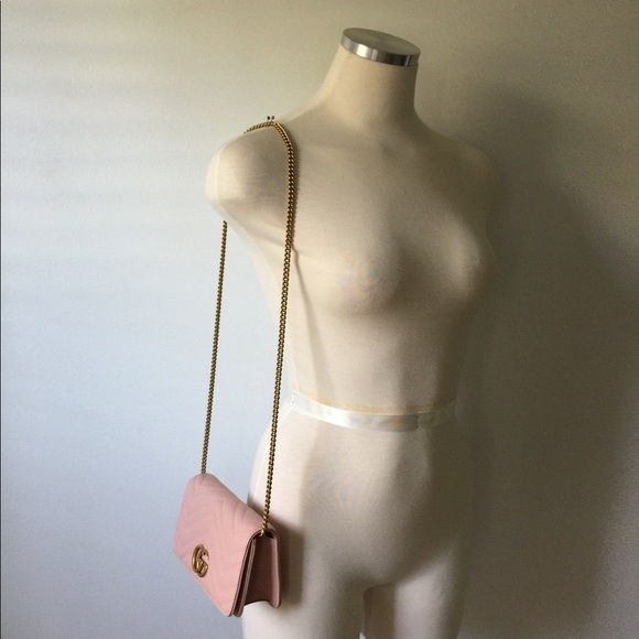 ❌SOLD❌GUCCI mini marmont light pink crossbody bag - Picture 7 of 8
